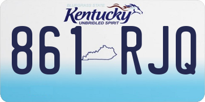 KY license plate 861RJQ