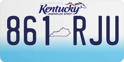 KY license plate 861RJU