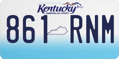 KY license plate 861RNM