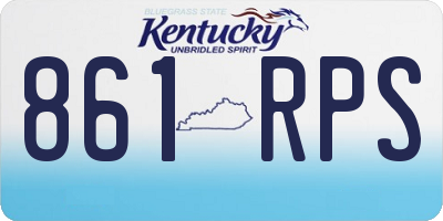 KY license plate 861RPS