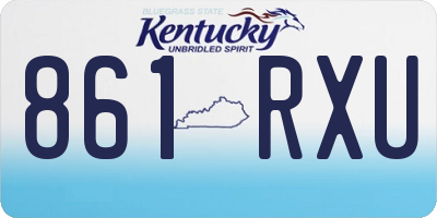 KY license plate 861RXU