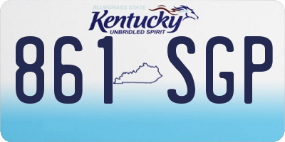 KY license plate 861SGP