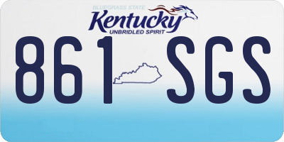 KY license plate 861SGS
