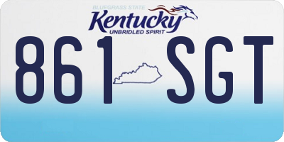 KY license plate 861SGT