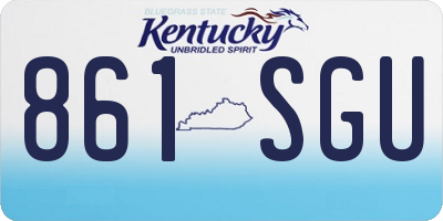 KY license plate 861SGU
