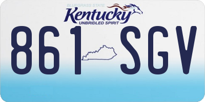 KY license plate 861SGV