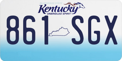 KY license plate 861SGX