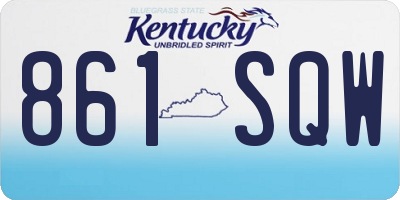 KY license plate 861SQW