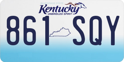 KY license plate 861SQY