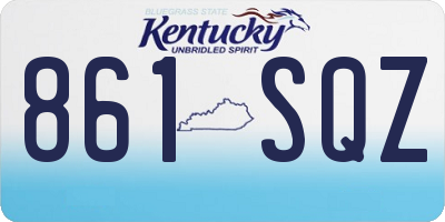 KY license plate 861SQZ