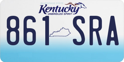 KY license plate 861SRA