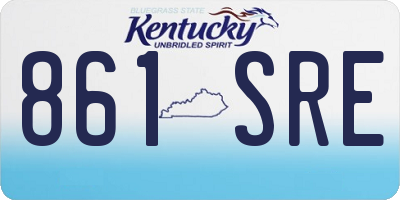 KY license plate 861SRE