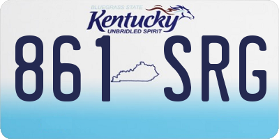 KY license plate 861SRG