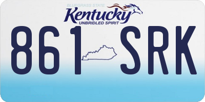 KY license plate 861SRK