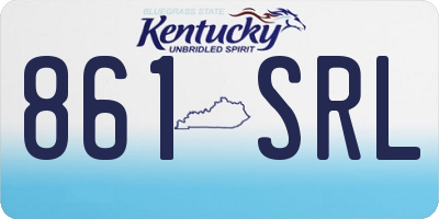 KY license plate 861SRL