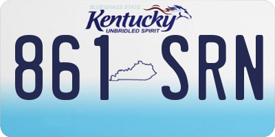 KY license plate 861SRN