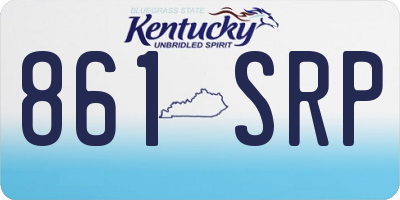 KY license plate 861SRP