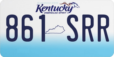 KY license plate 861SRR