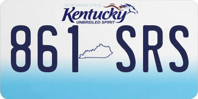 KY license plate 861SRS