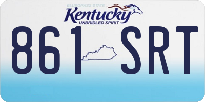 KY license plate 861SRT