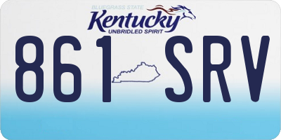 KY license plate 861SRV