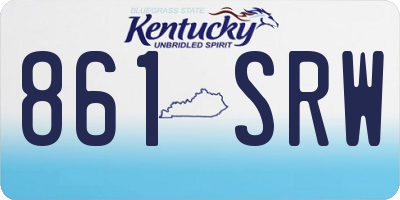 KY license plate 861SRW