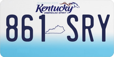 KY license plate 861SRY