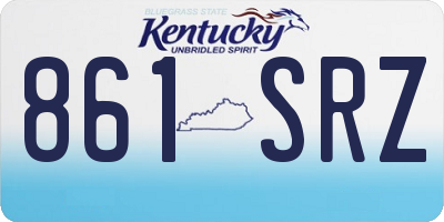 KY license plate 861SRZ
