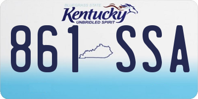 KY license plate 861SSA