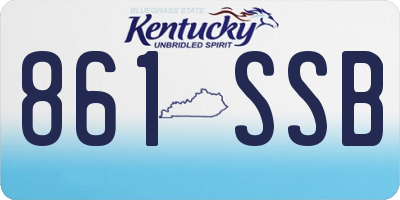 KY license plate 861SSB