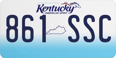 KY license plate 861SSC