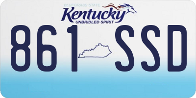 KY license plate 861SSD