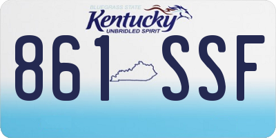 KY license plate 861SSF