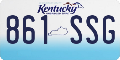 KY license plate 861SSG