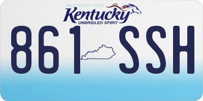 KY license plate 861SSH