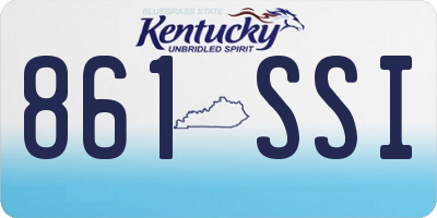 KY license plate 861SSI