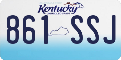 KY license plate 861SSJ