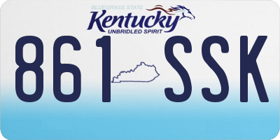 KY license plate 861SSK