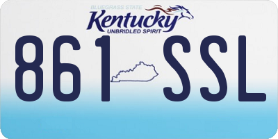 KY license plate 861SSL