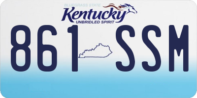 KY license plate 861SSM