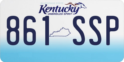 KY license plate 861SSP