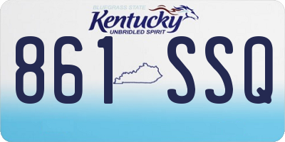 KY license plate 861SSQ