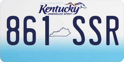 KY license plate 861SSR