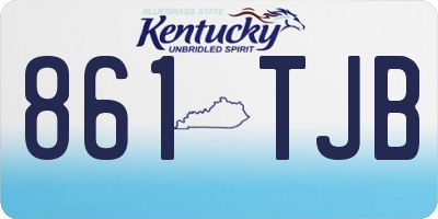 KY license plate 861TJB
