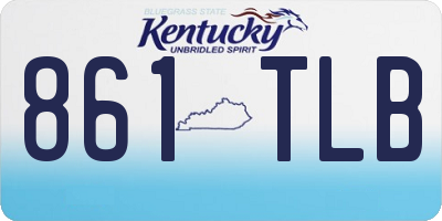 KY license plate 861TLB