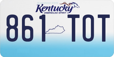 KY license plate 861TOT