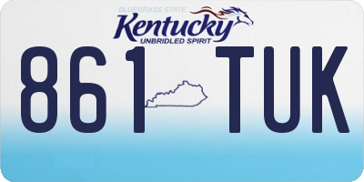 KY license plate 861TUK