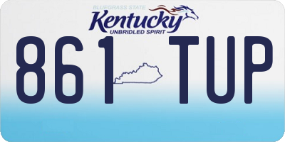 KY license plate 861TUP