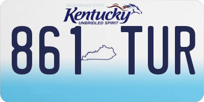 KY license plate 861TUR