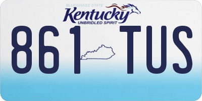 KY license plate 861TUS